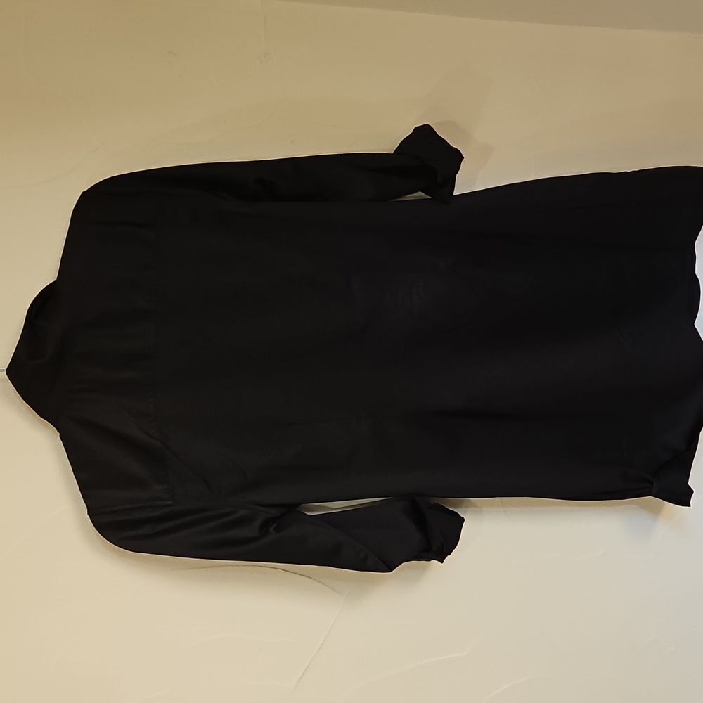 NWT GAP BLACK RUCHED MINI LONG SLEEVE SHIRTDRESS SIZE SMALL PETITE - Picture 4 of 11